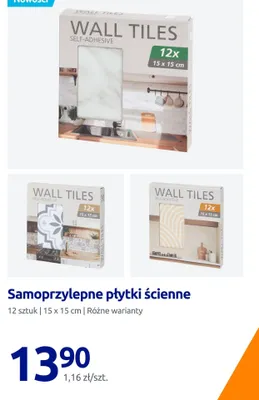 Samoprzylepne płytki ścienne 12-pak promocja w Action