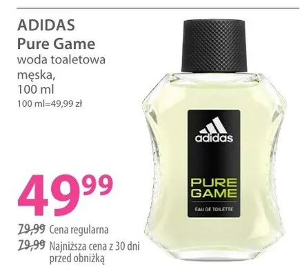 Woda toaletowa męska Adidas Pure Game promocja w Hebe