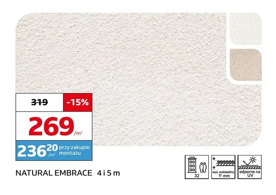 Wykładzina dywanowa Natural Embrace 5 m promocja w Komfort