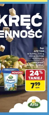 Ser Arla Apetina w kubku promocja w Carrefour