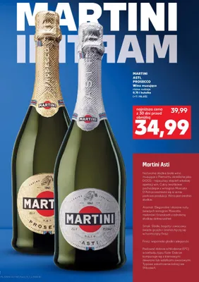 Wino musujące Prosecco Martini promocja w Kaufland