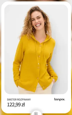 Sweter rozpinany Bonprix promocja w bonprix