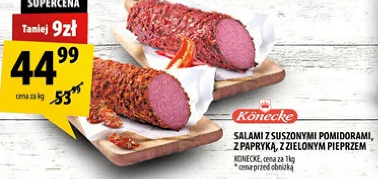 Salami z suszonymi pomidorami, z papryką, z zielonym pieprzem promocja w Arhelan