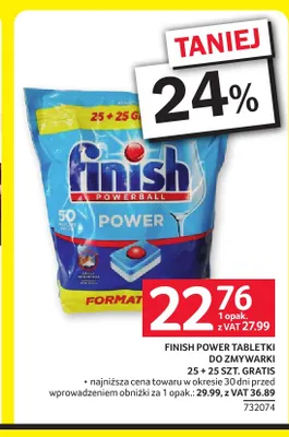 Tabletki do zmywarki Finish Power promocja w Selgros