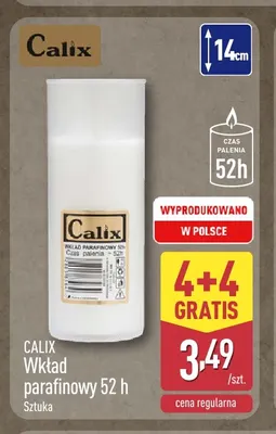 Wkład parafinowy 52 h Calix promocja w Aldi