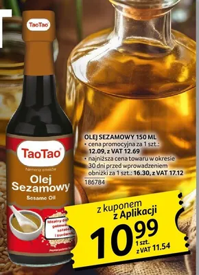 Olej sezamowy TaoTao 150 ml promocja w Selgros