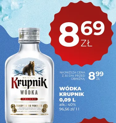 Wódka Krupnik 40% promocja w Duży Ben