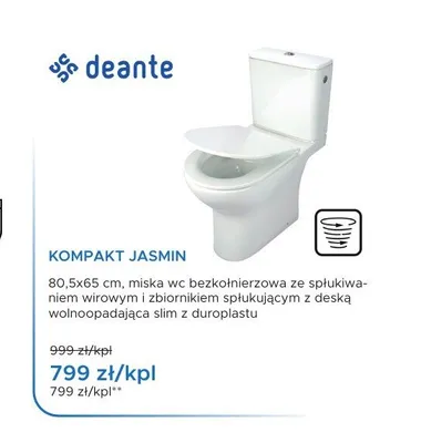 Kompakt WC Deante Kompakt Jasmin promocja w Blu Salony Łazienek
