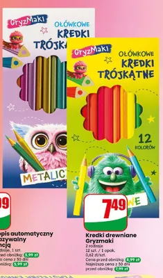 Kredki ołówkowe trójkątne Gryzmaki promocja w Dino