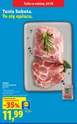 Karkówka wieprzowa bez kości Rzeźnik promocja w Lidl