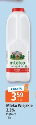 Mleko Wiejskie 3,2% Piątnica promocja w Leclerc