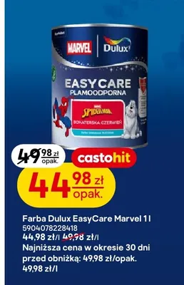 Farba plamoodporna Dulux EasyCare Marvel promocja w Castorama