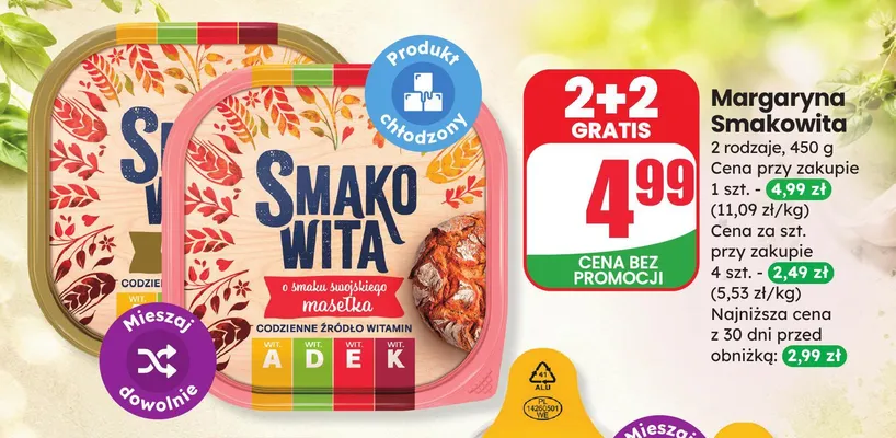 Margaryna Smakowita o smaku swojskiego masełka promocja w Dino