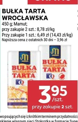 Bułka tarta wrocławska Mamut promocja w Stokrotka