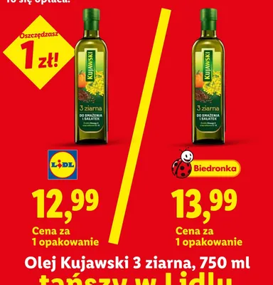 Olej Kujawski 3 ziarna promocja w Lidl