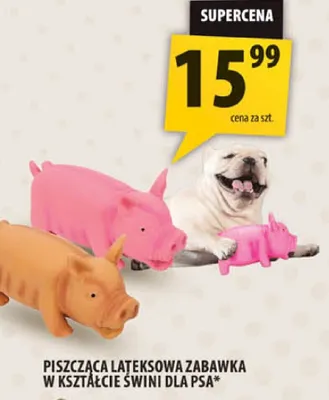 Piszcząca lateksowa zabawka w kształcie świni dla psa promocja w Arhelan
