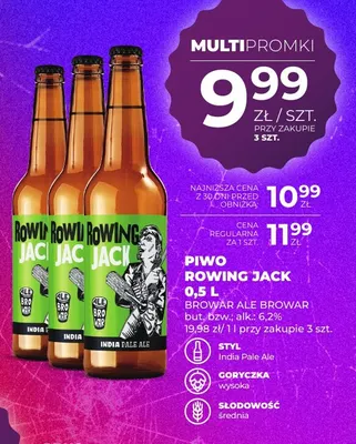 Piwo Rowing Jack AleBrowar promocja w Duży Ben