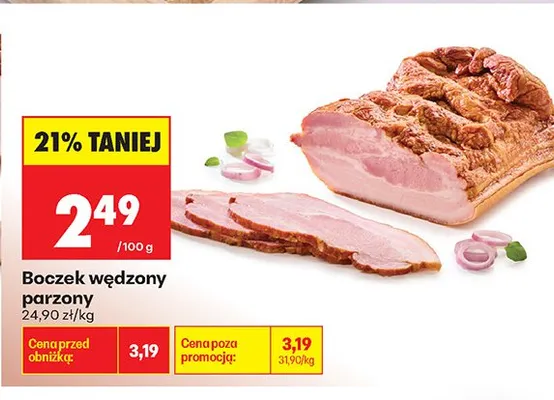 Boczek wędzony parzony promocja w Biedronka