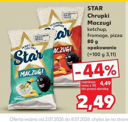 Chrupki Star Maczugi ketchup promocja w Kaufland