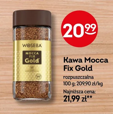 Kawa rozpuszczalna Woseba Mocca Fix Gold promocja w Żabka