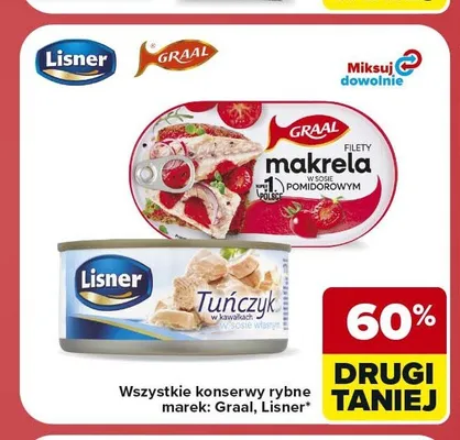 Filety z makreli w sosie pomidorowym Graal promocja w Carrefour