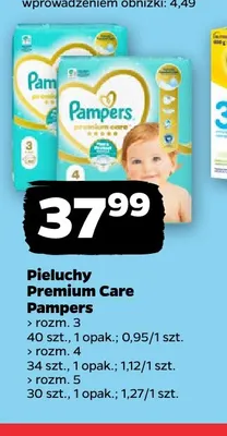 Pieluchy Premium Care rozm. 5 Pampers promocja w Netto