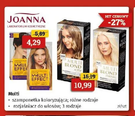 Rozjaśniacz do włosów Joanna Multi promocja w Drogeria Kosmyk
