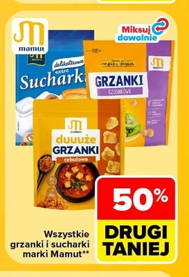 Grzanki czosnkowe Mamut promocja w Carrefour Market