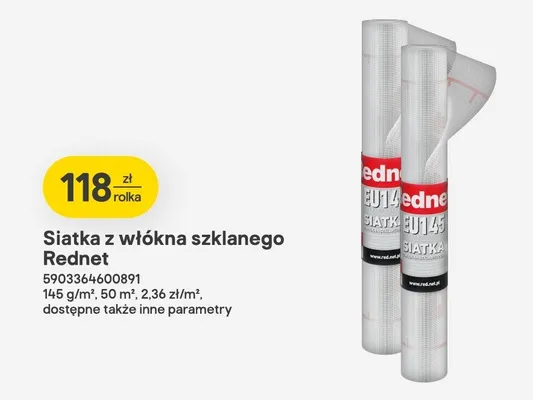Siatka z włókna szklanego promocja w Castorama