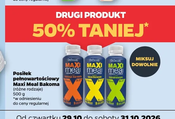 Posiłek pełnowartościowy Maxi Meal Bakoma promocja w Netto