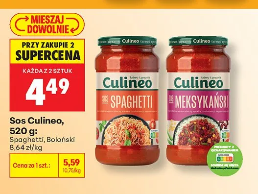 Sos boloński Culineo promocja w Biedronka