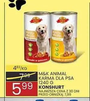 Karma dla psa M&K Animal promocja w Wafelek