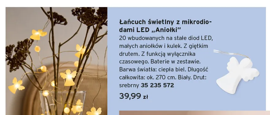 Łańcuch świetlny z mikrodiodami LED Aniołki Tchibo promocja w Tchibo