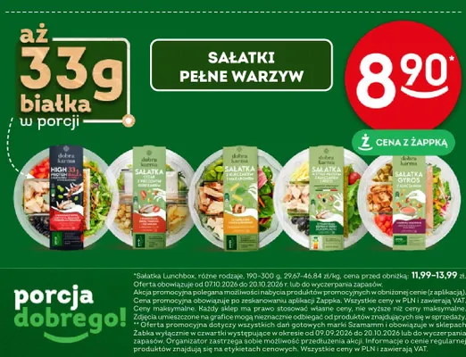 Sałatka Gyros z kurczakiem Dobra Karma promocja w Żabka