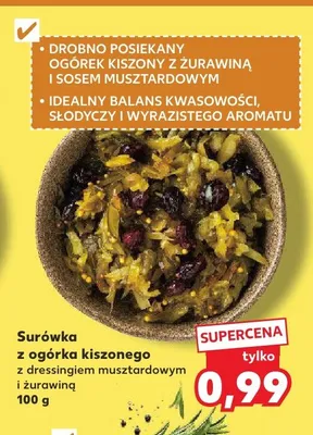 Surówka z ogórka kiszonego z dressingiem musztardowym i żurawiną promocja w Kaufland