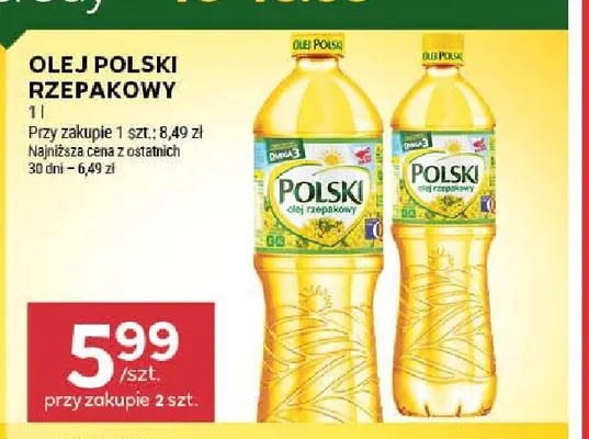 Olej rzepakowy Polski promocja w Stokrotka