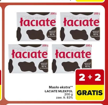 Masło ekstra Łaciate promocja w Carrefour Market