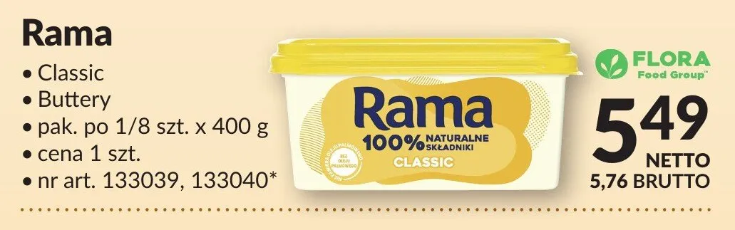 Rama Classic i Buttery promocja w Makro