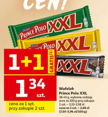 Wafelek Prince Polo XXL Orzechowy promocja w Auchan