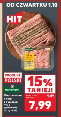 Mięso mielone z nogi z kurczaka Stoisko Mięsne promocja w Kaufland