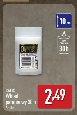 Wkład parafinowy 30 h Calix promocja w Aldi