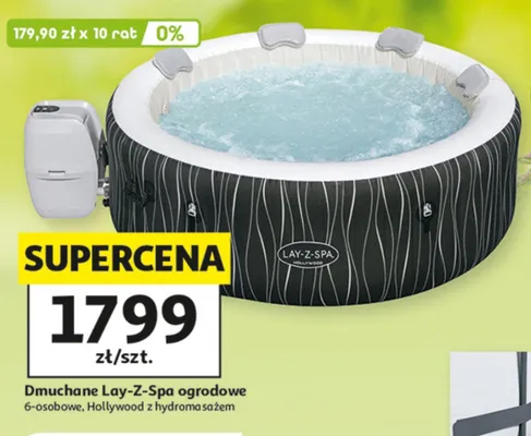 Dmuchane Lay-Z-Spa ogrodowe 6-osobowe Hollywood z hydromasażem promocja w Auchan
