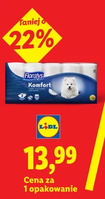 Papier toaletowy 3-warstwowy Floralys Komfort promocja w Lidl