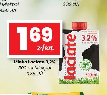 Mleko Łaciate UHT 3,2% promocja w emma MARKET