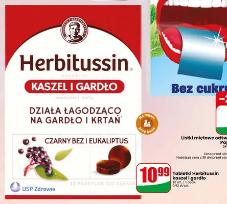 Tabletki Herbitussin kaszel i gardło promocja w Dino