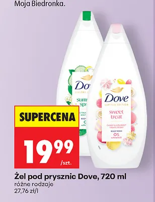 Żel pod prysznic Dove promocja w Biedronka