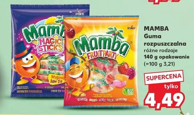 Guma rozpuszczalna różne rodzaje promocja w Kaufland