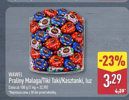 Praliny Tiki Taki Wawel luz promocja w Aldi
