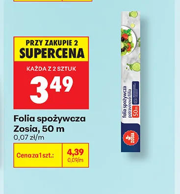 Folia spożywcza Zosia promocja w Biedronka