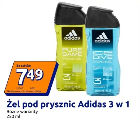 Żel pod prysznic 3w1 Pure Game promocja w Action